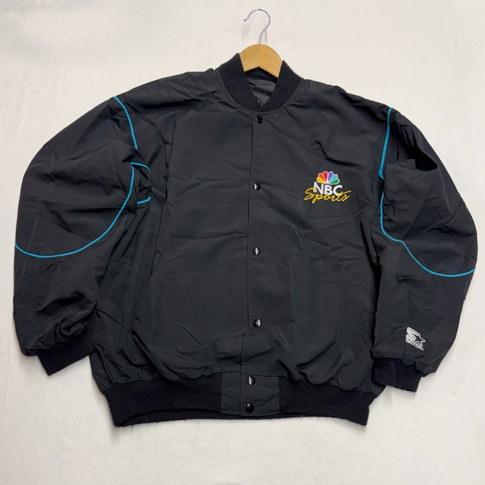 Vintage Starter bomber jacket NBC Sports Mens XL Snap Buttons Made In USA